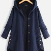 Clothing Azzlee Coats | Vintage Solid Casual Tops Long Sleeve Hooded Coat