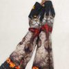 Clothing Azzlee | Retro Cat Casual Print Fingerless Gloves Pattern