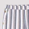 Clothing Azzlee Pants | Cotton Stripe With Buttons Casual Pants Multi Stripe