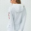 Clothing Azzlee Sweatshirt & Hoodies | Solid Embroidery Hoodie Sweatshirt White