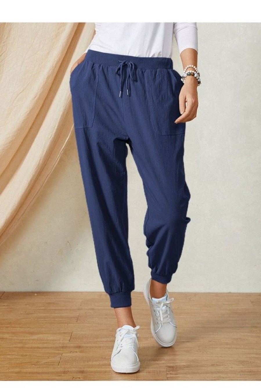 Clothing Azzlee Pants | Solid Sashes Casual Pants