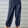 Clothing Azzlee Pants | Casual Solid Pants With Pockets Navy