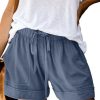 Clothing Azzlee Shorts | Solid Color Casual Comfy Holiday Shorts With Pockets