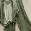 Clothing Azzlee | Casual Zipper Hooded Coat And Pants Set Green