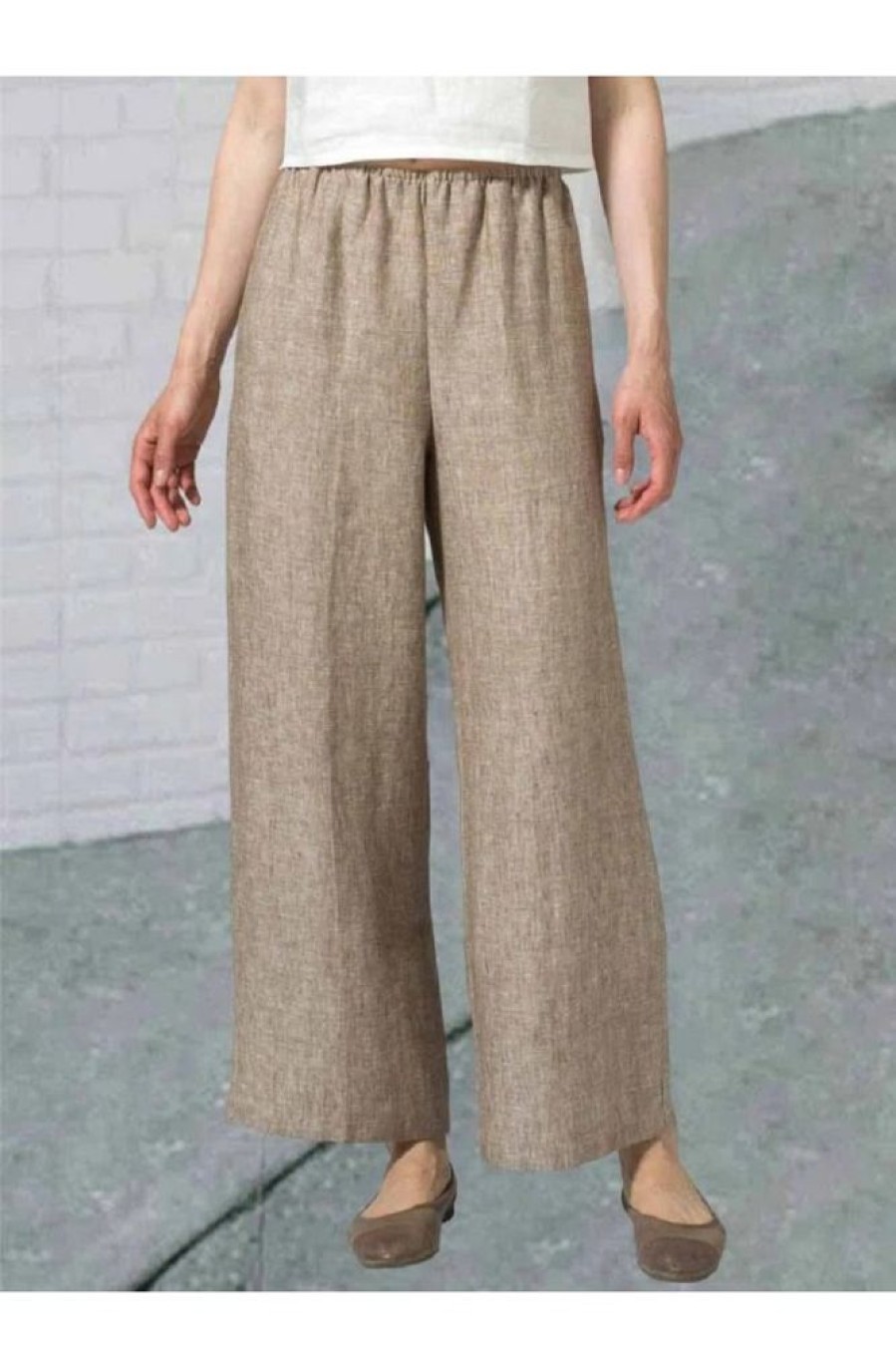 Clothing Azzlee Pants | Casual Plain Regular Pants Apricot