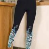 Clothing Azzlee Leggings | Floral Elastic High Waist Leggings Black