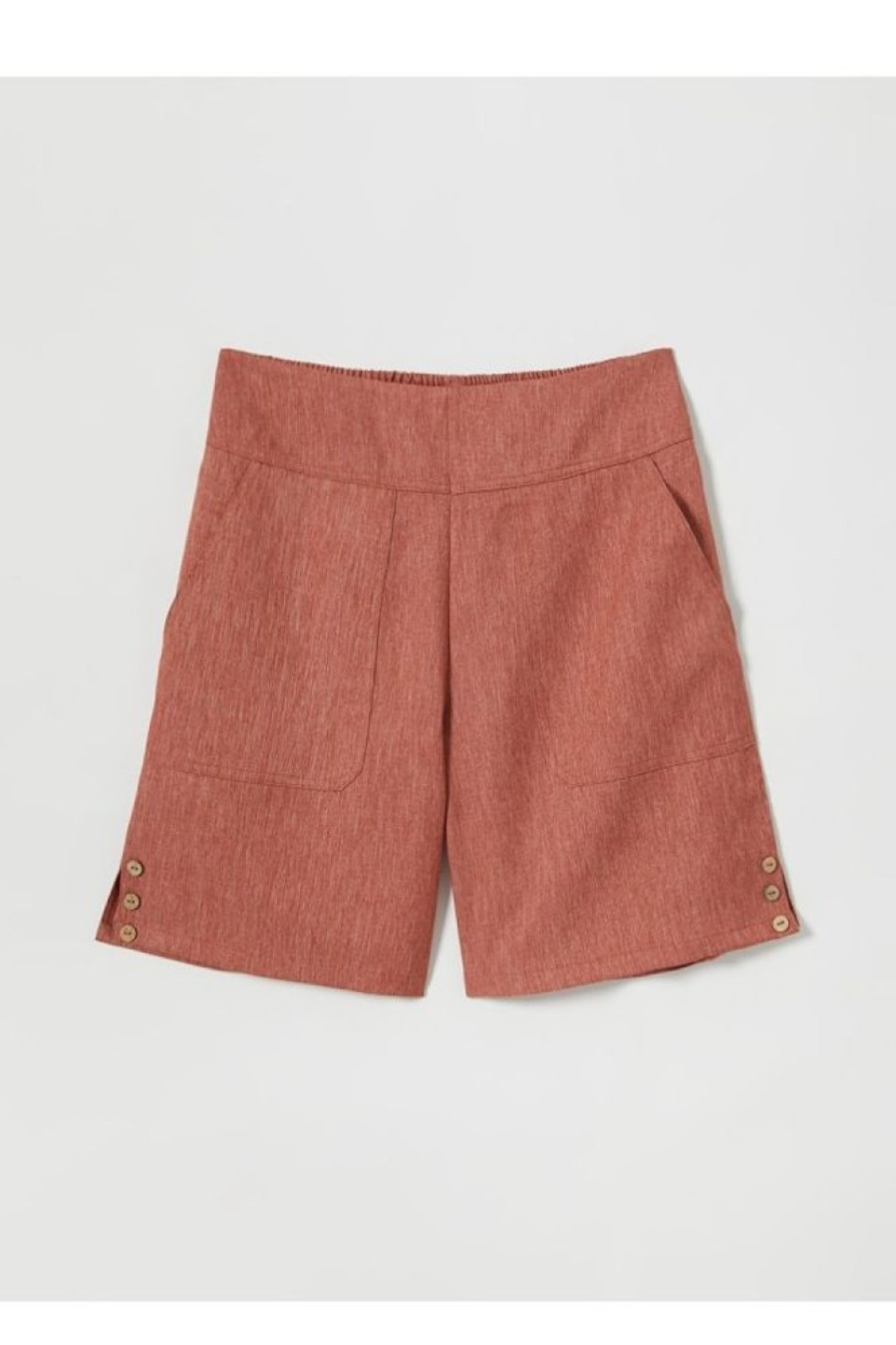 Clothing Azzlee Shorts | Solid Casual Shorts With Pocket Red