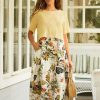 Clothing Azzlee Maxi Dresses | Round Neck Floral Print Casual Vintage Short Sleeve Maxi Two Piece Dress