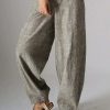 Clothing Azzlee Pants | Casual Solid Plain Pants Natural