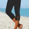 Clothing Azzlee Leggings | Casual Solid High Stretch Leggings Black