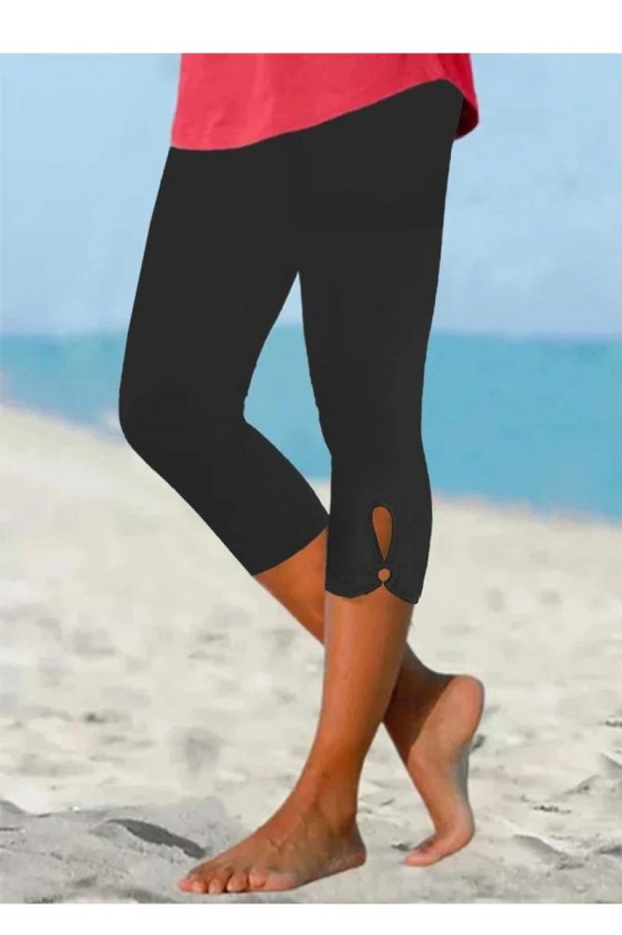 Clothing Azzlee Leggings | Casual Solid High Stretch Leggings Black