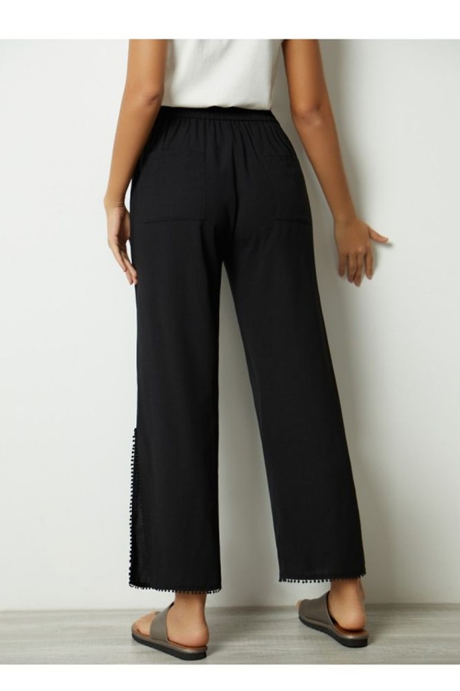 Clothing Azzlee Pants | Solid Tassel Casual Summer Pants