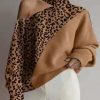 Clothing Azzlee Sweater & Cardigans | Fashion High Neck Off-The-Shoulder Long Sleeve Sweater