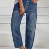 Clothing Azzlee Jeans & Denim | Casual Button Jeans With Pockets Blue