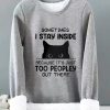 Clothing Azzlee Sweatshirt & Hoodies | Casual Graphic Tops Round Neck Long Sleeve Cat Character Printed Fleece Sweatshirts Gray