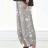 Clothing Azzlee Pants | Casual Floral Printed Pants With Pockets Gray