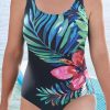 Clothing Azzlee Plus Size | Tank One Piece Swimsuit Floral