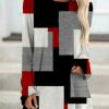 Clothing Azzlee Sweatshirt & Hoodies | Casual Tops Round Neck Long Sleeve Color Block Printed Sweatshirts Multi