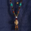 Clothing Azzlee | Vintage Handmade Wood Buddha Beads Long Necklace 10