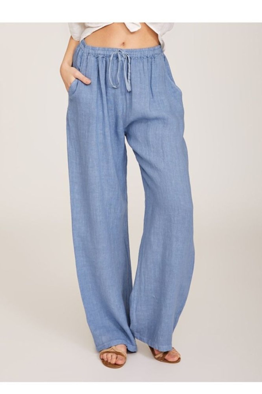 Clothing Azzlee Pants | Casual Plain Drawstring Pants With Pockets