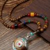 Clothing Azzlee | Vintage Handmade Wood Buddha Beads Long Necklace 1