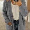 Clothing Azzlee Sweater & Cardigans | Plain Long Sleeve Cardigan Grey