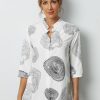 Clothing Azzlee Blouse & Shirts | Classic Printed Casual Blouse White