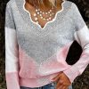 Clothing Azzlee Sweater & Cardigans | V Neck Solid Color Daily Pullover Sweater Multicolor