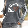 Clothing Azzlee Sweatshirt & Hoodies | Casual Crew Neck Heart/Cordate Sweatshirt Gray