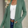 Clothing Azzlee Sweatshirt & Hoodies | Casual Solid Daily Long Sleeve Sweater Green