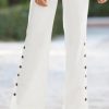 Clothing Azzlee Pants | Casual Loose Plain Pants White