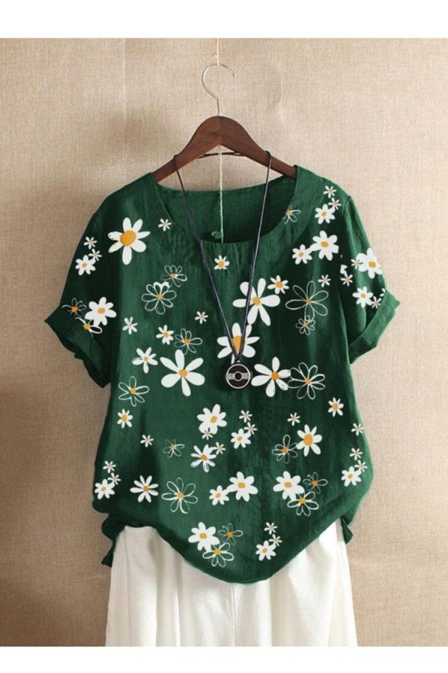 Clothing Azzlee Blouse & Shirts | Floral Printed Casual Round Neck Blouse