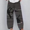 Clothing Azzlee Pants | Casual Animal Summer Pants With Pockets Grey