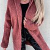 Clothing Azzlee Sweater & Cardigans | Casual Tops Long Sleeve Solid Sweater Red