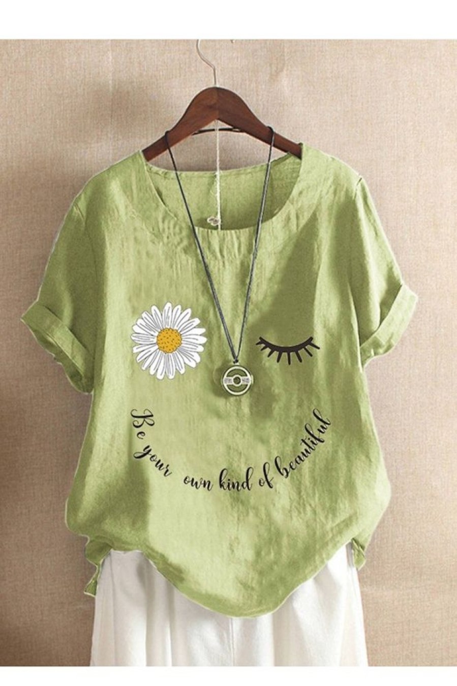 Clothing Azzlee Blouse & Shirts | Short Sleeve Floral Printed Blouse Green