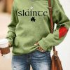 Clothing Azzlee Sweatshirt & Hoodies | Slainte St. Patrick'S Day Print Casual Sweatshirt Green