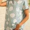 Clothing Azzlee Blouse & Shirts | Cute Cotton Crew Neck Polka Dot Casual Summer Sleeveless Blouse