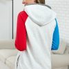 Clothing Azzlee Sweatshirt & Hoodies | Color Block Splicing Hoodie Sweatshirt Grey