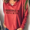 Clothing Azzlee Sweatshirt & Hoodies | Casual V Neck Printed Long Sleeve Blouse Red