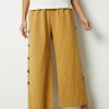 Clothing Azzlee Pants | Casual Summer Solid With Pockets Buttons Pants