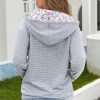 Clothing Azzlee Sweatshirt & Hoodies | Dots Half Zip Hoodie Sweatshirt Grey