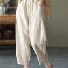 Clothing Azzlee Pants | Casual Soild Pants With Pockets Beige