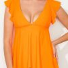 Clothing Azzlee Tankini | V-Neck Two-Piece Tankini Set Orange