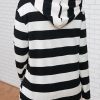 Clothing Azzlee Sweatshirt & Hoodies | Black Half Zip Hoodie Sweatshirt Stripe