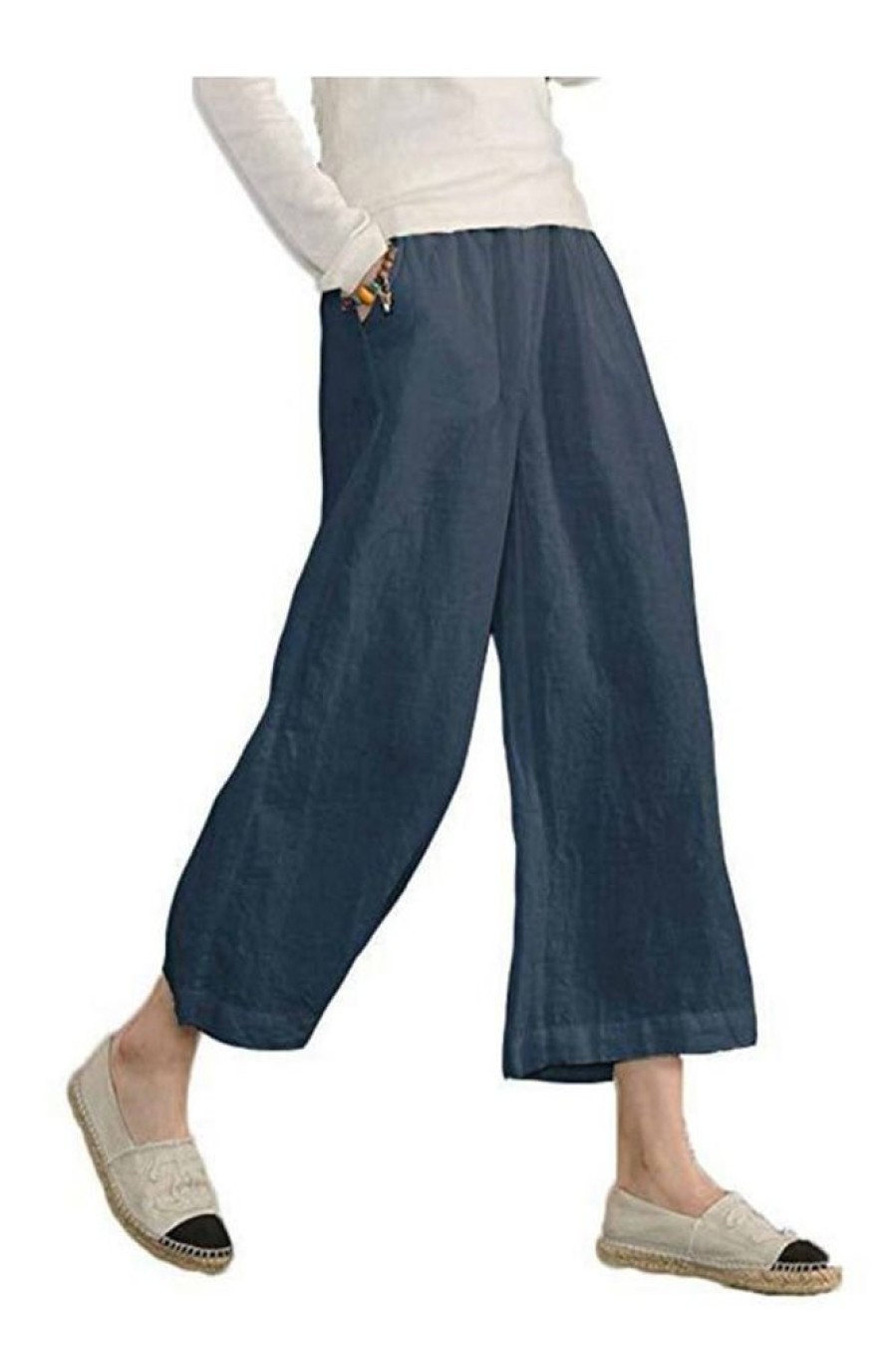 Clothing Azzlee Pants | Soft Casual Solid Pants With Pockets