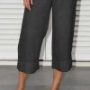 Clothing Azzlee Pants | Casual Solid Plain Pants Black