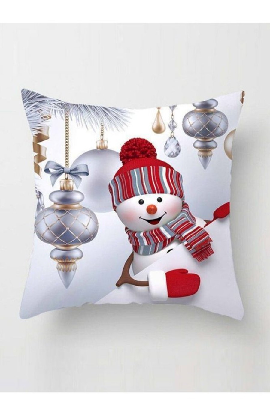 Clothing Azzlee | Christmas Snowman Printed Pillowcase