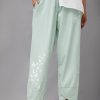 Clothing Azzlee Pants | Butterfly Print With Pockets Casual Pants Green