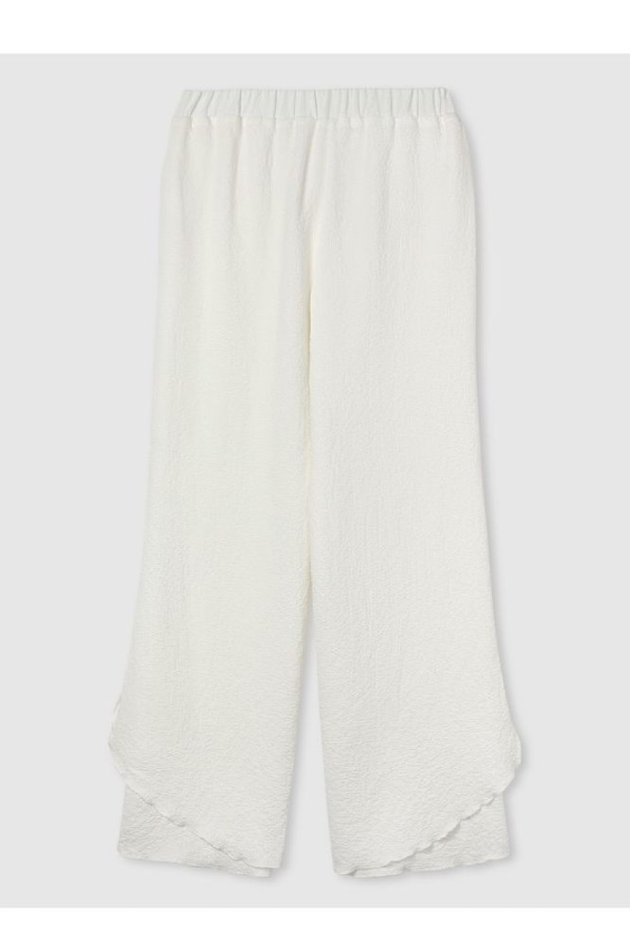 Clothing Azzlee Pants | Solid Ruffles Casual Pants Natural