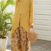 Clothing Azzlee Maxi Dresses | Boho Long Sleeve O-Neck Floral Printed Vintage Maxi Dress